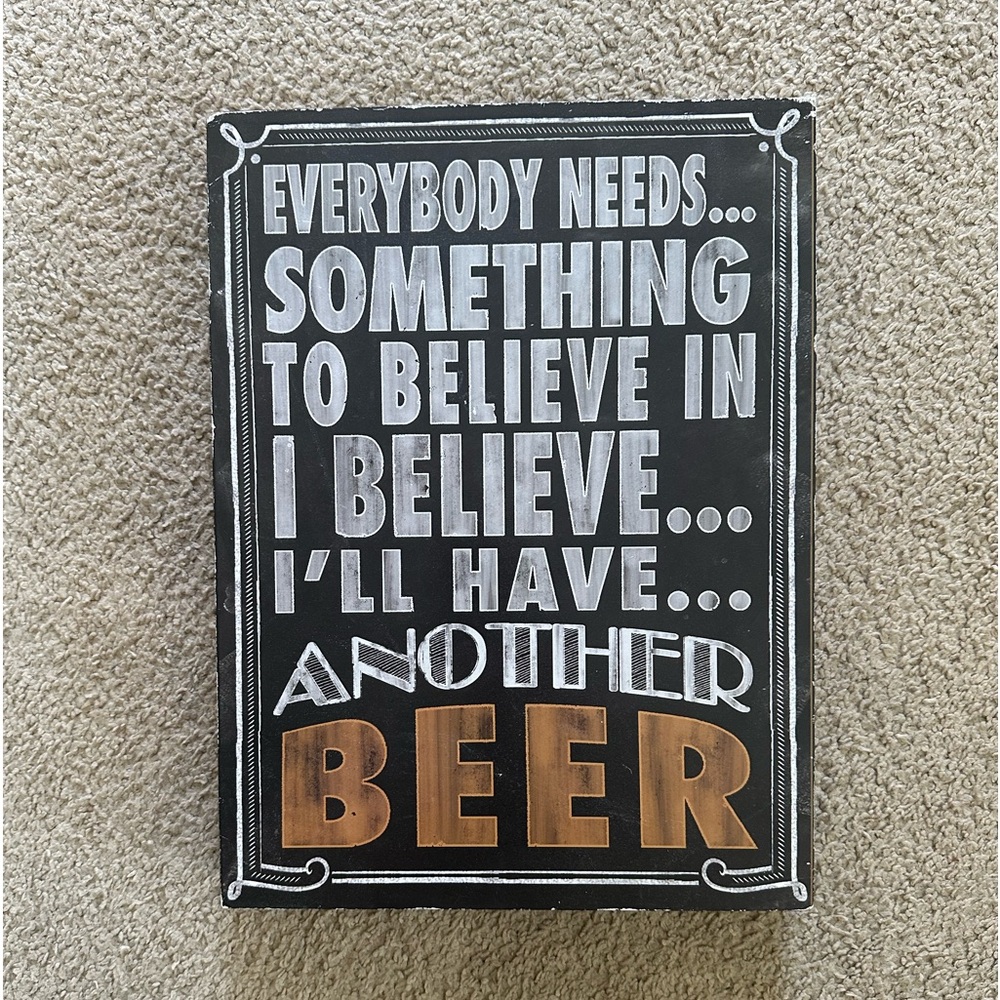 -Beer Canvas Sign